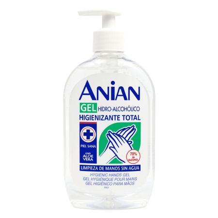 Anian Gel Hidroalcohólico Higienizante Total Higienizante de manos ofrece higiene total previniendo virus y acabando con gérmenes 500 ml