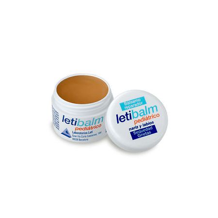 Leti Balm Pediátrico Bálsamo Reparador Nariz Y Labios 0-12 Años Bálsamo reparador hidratante cuida los labios y las partes resecas de la cara 10 ml