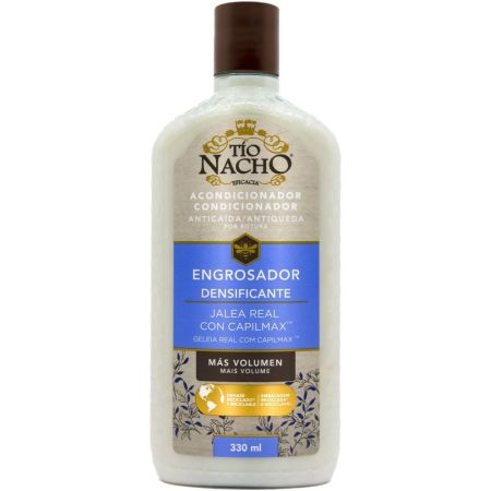 Tío Nacho Engrosador Densificante Acondicionador Acondicionador anticaída mejora el grosor de tu cabello de jalea real con capilmax 330 ml