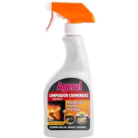 Agerul Limpiador Chimeneas Cristales Barbacoas Hornos Y Parrillas Limpiador elimina hollín grasas y resinas para múltiples superficies 500 ml