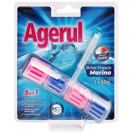 Agerul Colgador Wc Brisa Fresca Marina 5 En 1 Colagor wc neutralizador de olores ofrece limpieza frescor y fragancia