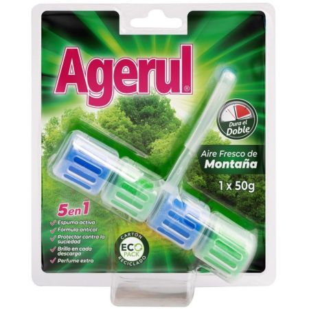 Agerul Colgador Wc Aire Fresco De Montaña 5 En 1 Colagor wc neutralizador de olores ofrece limpieza frescor y fragancia