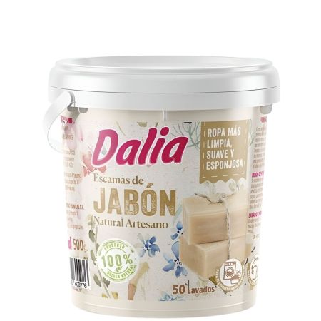 Dalia Escamas De Jabón Jabón en escamas multiusos a mano o a máquina 100% natural para todo tipo de tejidos 500 ml