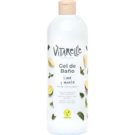 Vitarelle Lima Y Menta Gel De Baño Gel de ducha vegano limpia con aroma refrescante 750 ml