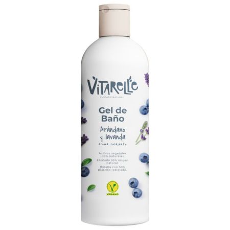 Vitarelle Arándano Y Lavanda Gel De Baño Gel de ducha vegano con aroma relajante 750 ml