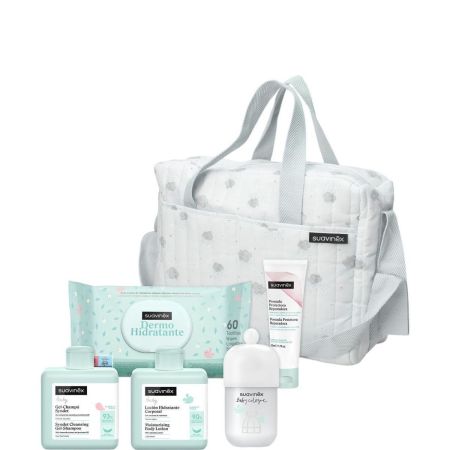 Suavinex Welcome Baby Care Set Bolso Set de cosmética de bebé con productos imprescindibles para su cuidado