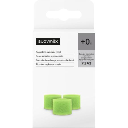 Suavinex Aspirador Nasal Recambio +0m Aspirador nasal diseñado para facilitar la higiene diaria ayudando a que el bebe duerma y coma mejor