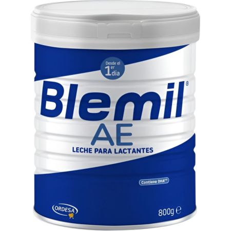 Blemil Ae Leche Para Lactantes Leche en polvo satisface completamente las necesidades nutricionales desde el nacimiento hasta 6º mes. 800 gr