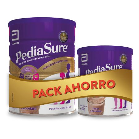 Pediasure Nutrición Chocolate Complemento Alimenticio Pack Ahorro Complemento alimenticio para crecer fuerte y sano a partir de 1 año 850+400 gr