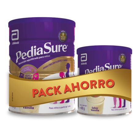 Pediasure Nutrición Vainilla Complemento Alimenticio Pack Ahorro Complemento alimenticio para crecer fuerte y sano a partir de 1 año 850+400 gr