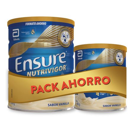 Ensure Nutrivigor Vainilla Complemento Alimenticio Pack Ahorro Complemento alimenticio en polvo reduce el cansancio y la fatiga 850+400 gr