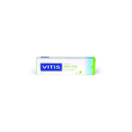 Vitis Pasta Dentífrica Aloe Vera Pasta Sabor Manzana Pasta de dientes para encías ayuda a prevenir eficazmente las caries sabor manzana 100 ml