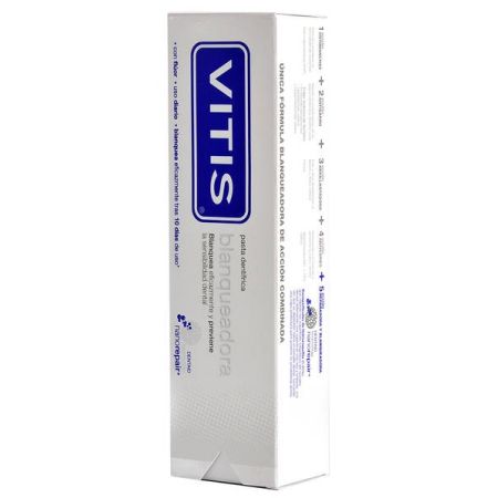 Vitis Pasta Dentífrica Blanqueadora Pasta de dientes blanquea los dientes y previene la sensibilidad 100 ml