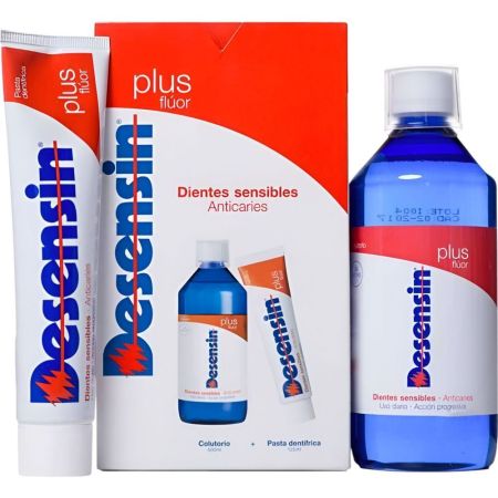 Desensin Plus Flúor Pack Pack anticaries de uso diario diseñado para dientes sensibles