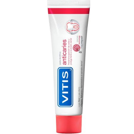 Vitis Pasta Dentífrica Anticaries Pasta de dientes previene la aparición de caries repara y refuerza el esmalte dental 100 ml