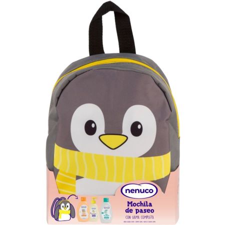 Nenuco Mochila De Paseo Pinguino Set esencial para la limpieza y cuidado diario del bebé