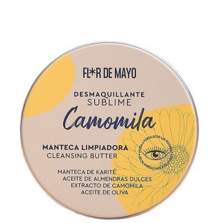 Flor De Mayo Camomila Desmaquillante Sublime Manteca limpiadora desmaquillante vegana elimina maquillaje e impurezas calmando e hidratando la piel