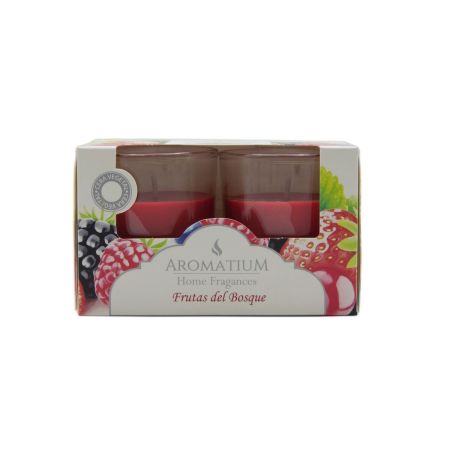 Aromatium Vela Home Fragances Frutas Del Bosque Duplo Vela perfumada de cera vegetal con fragancia 2x57 gr