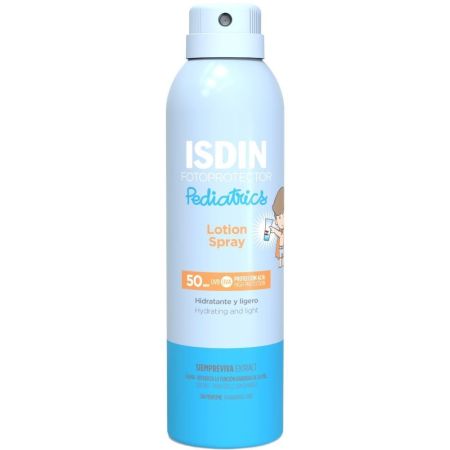 Isdin Pediatrics Lotion Fotoprotector Spray Spf 50 Protector solar infantil hidratante piel suave y sedosa 200 ml