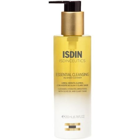 Isdin Isdinceutics Essential Cleansing Aceite limpiador limpia hidrata e ilumina con aceite de oliva 200 ml