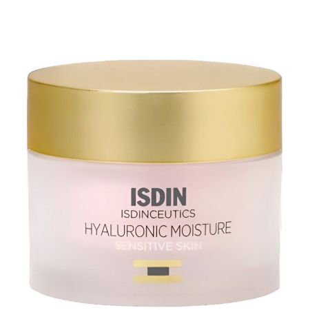 Isdin Isdinceutics Prevent Hyaluronic Moisture Sensitive Skin Crema hidratante intensiva calma y restaura la apariencia natural de la piel con ácido hialurónico 50 ml