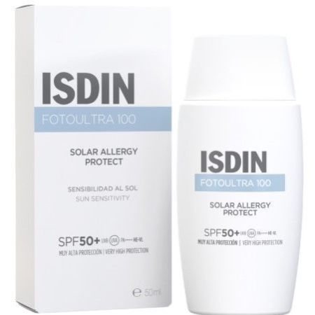 Isdin Fotoultra 100 Solar Allergy Protect Spf 50+ Protector facial alivia sintomas por alergia solar como el picor y la inflamación 50 ml