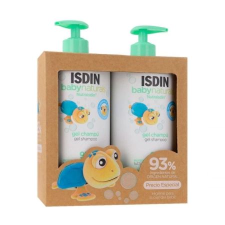 Isdin Babynaturals Estuche Precio Especial Set de cuidado corporal para cuidar la piel y el cabello del bebé 2x750 ml