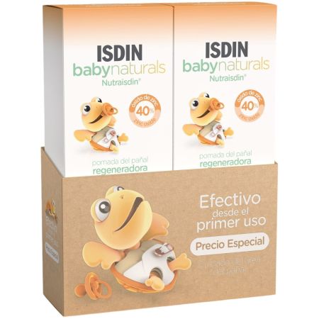 Isdin Babynaturals Pomada Del Pañal Regeneradora Precio Especial Pomada protege y promueve la regeneración de la piel del culito del bebé 2x100 ml