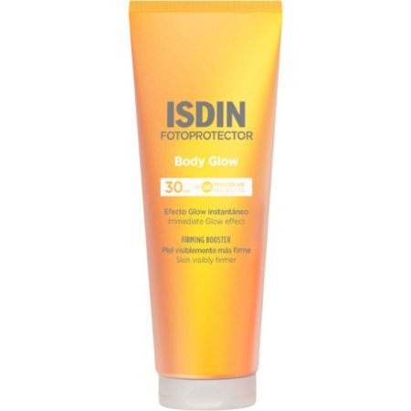 Isdin Fotoprotector Baby Glow Spf 30 Protector solar corporal resistente al agua prolonga el bronceado ofreciendo luminosidad y efecto glow 200 ml