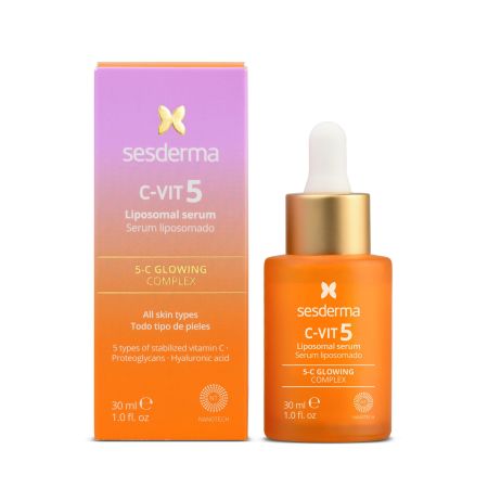 Sesderma C-Vit 5 Serum Liposomado Sérum proporciona extra de luminosidad y ayuda a frenar los signos de la edad 30 ml