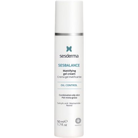 Sesderma Sesbalance Crema Gel Matificante Crema matificante reduce exceso de sebo imperfecciones y poros para una piel sin brillos 50 ml