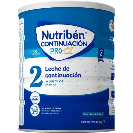 Nutriben Continuación Pro Alfa 2 Leche De Continuación Leche en polvo sin aceite de palma a partir de 6 meses 800 gr