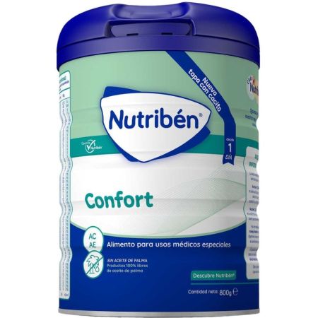 Nutriben Leche Para Lactantes Confort Leche en polvo alivia los síntomas del cólico y estreñimiento del lactante partir de primer día 800 gr