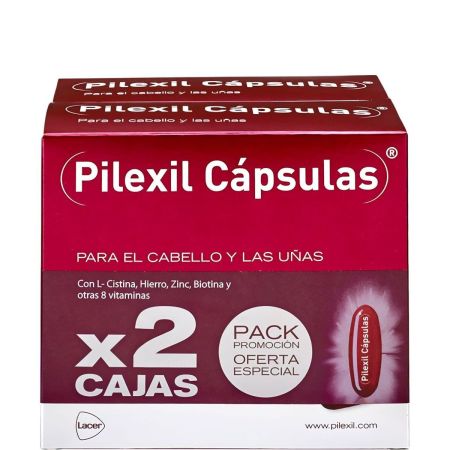 Pilexil Cápsulas Para El Cabello Y Las Uñas Duplo Oferta Espeical Complemento alimenticio sanea y fortalece el cabello y las uñas 2x100 uds