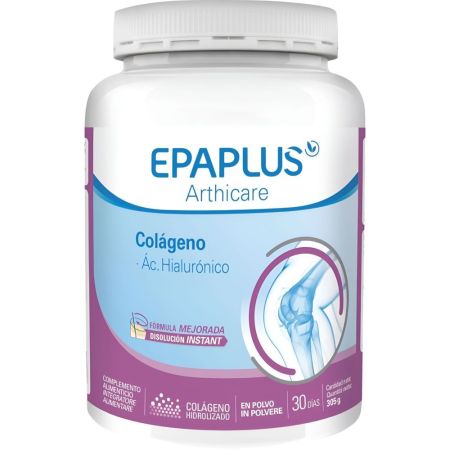 Epaplus Arthicare Colágeno+ Ác. Hialurónico Complemento Alimenticio Complemento alimenticio sabor vainilla ayuda a mantener la flexibilidad de las articulaciones 420 gr