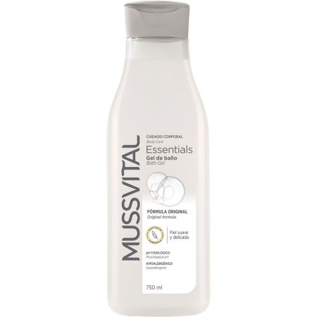 Mussvital Essentials Fórmula Original Gel De Baño Gel de ducha reduce la pérdida de agua y la deshidratación cutánea 750 ml