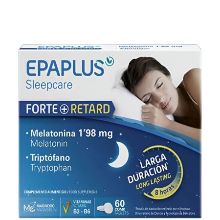 Epaplus Forte+Retard Complemento Alimenticio Complemento alimenticio concilia el sueño en menos tiempo 60 uds