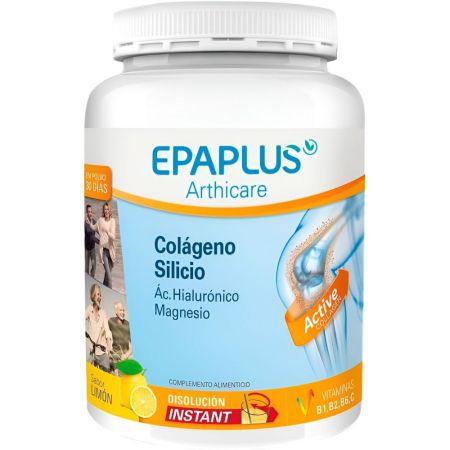 Epaplus Arthicare Colágeno Silicio Limón Complemento Alimenticio Complemento alimenticio sabor limón ayuda a mantener la flexibilidad de las articulaciones 325 gr