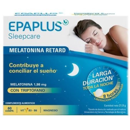 Epaplus Forte+Retard Complemento Alimenticio Complemento alimenticio concilia el sueño en menos tiempo 60 uds