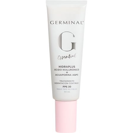 Germinal Essential Hidraplus Tratamiento Hidratación Spf 30 Crema de día con gran poder hidratante protege del sol y reduce poros para piel sana 50 ml