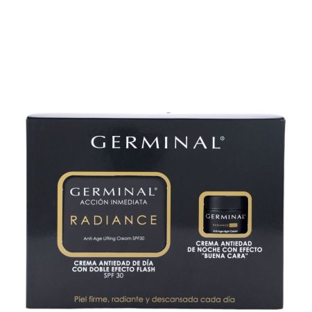 Germinal Acción Inmediata Radiance Spf 30 Estuche Crema de día antiedad con doble efecto flash aporta luminosidad y efecto lifting a diario 50 ml