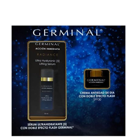 Germinal Radiance Ultra Hyaluronic Lifting Serum Estuche Sérum antiedad con 4 tipos de ácido hialurónico rellena arrugas y mejora elasticidad 30 ml