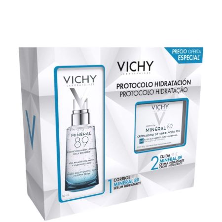 Vichy Mineral 89 Estuche Tratamiento fortificante efecto inmediato potencia la hidratación y reduce la oxidación