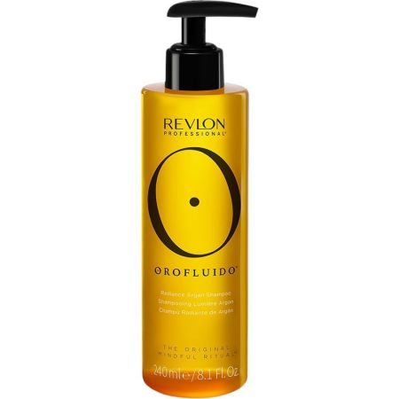 Revlon Professional Orofluido Champú Radiante De Argán Champú humectante y suavizante para cabello brillante y perfumado con aceite de argán 240 ml