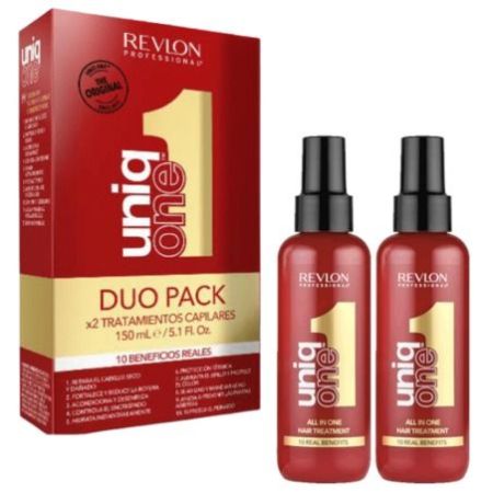 Revlon Professional Uniq One All In One Hair Tratamiento Capilar Duplo Tratamiento capilar sin aclarado para un cabello sano brillante y resistente 2x150 ml