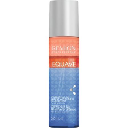 Revlon Professional Equave Hydro Fusio-Oil Instant Weightless Nourishment Acondicionador trifásico hidratante para cabello y piel gran nutrición y brillo natural 200 ml