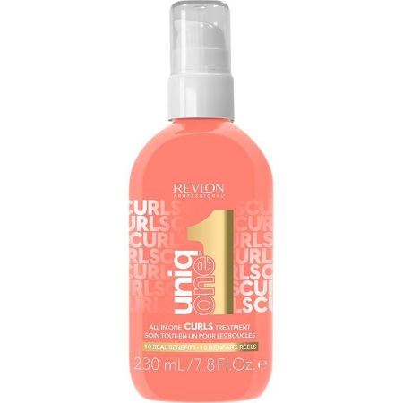 Revlon Professional Uniqone All In One Curls Treatments Tratamiento capilar sin aclarado nutre y mejora la definición para todo tipo de rizos 150 ml