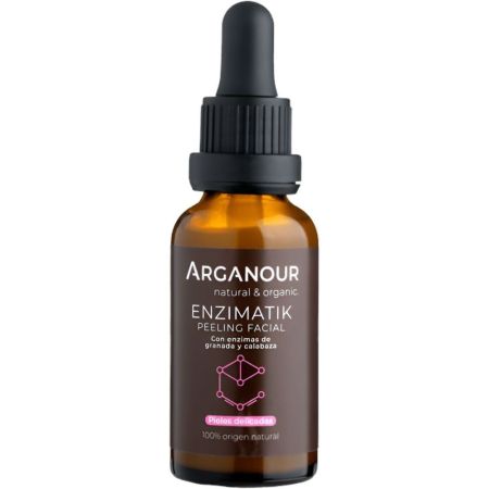 Arganour Enzimatik Pieles Delicadas Peeling Facial Exfoliante facial mejora la textura y el tono para una piel más joven y luminosa 30 ml