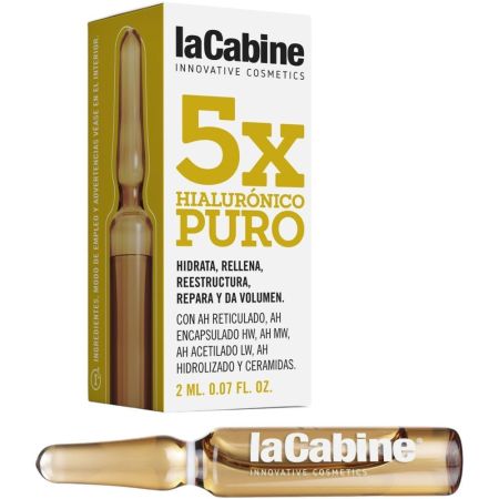 Lacabine Ampolla 5x Hialurónico Puro Ampolla hidrata rellena reestructura repara y da volumen 2 ml