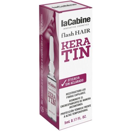 Lacabine Flash Hair Keratin Ampolla capilar protege de las agresiones externas repara y disminuye el riesgo de rotura 5 ml